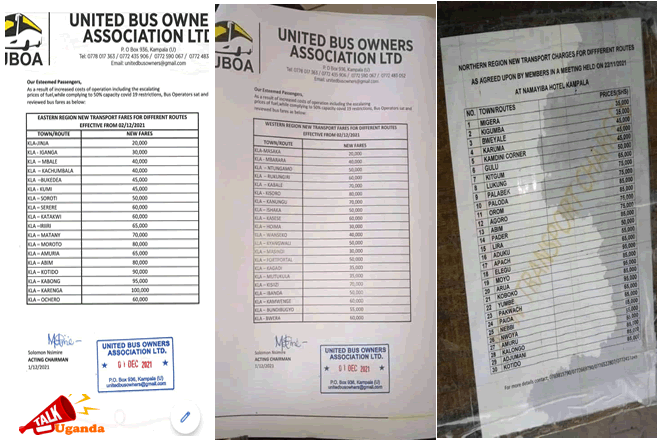 New Bus fares across the country