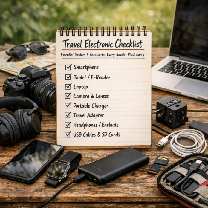 Travel Electronic Checklist Essential Devices and Accessories Every Traveler Must Carry Travel-Electronic-Checklist-Essential-Devices-and-Accessories-Every-Traveler-Must-Carry.